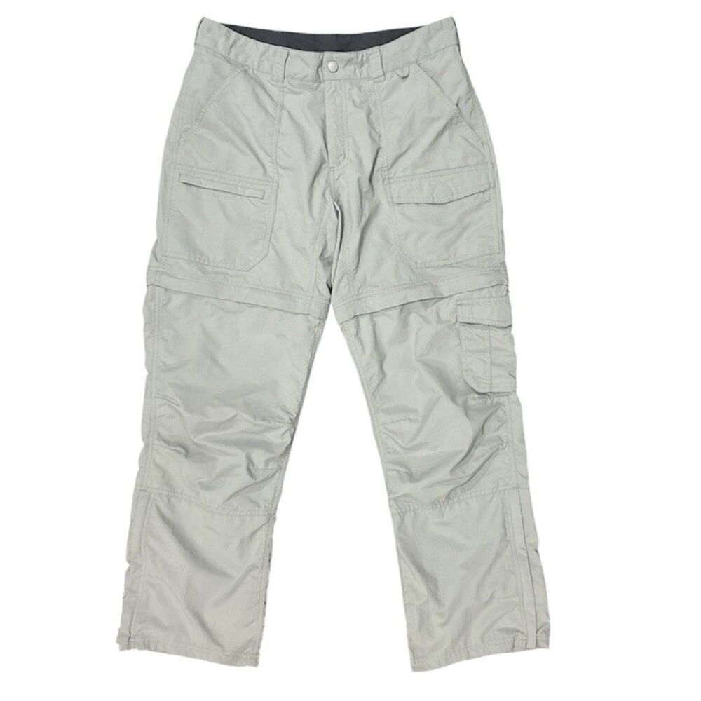 Eastern Mountain Sports EMS Convertible Hiking Cargo Pants Sz 8 S Gray Zip-Off